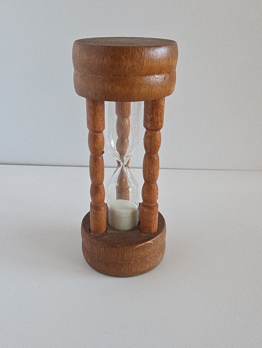 Vintage Wooden Nevco Sand Timer Made in Japan 4"